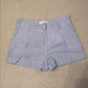 light blue seersucker shorts